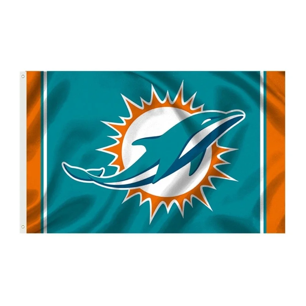 NFL Miami Dolphins 3x5 Flag Teal Orange Football Banner New